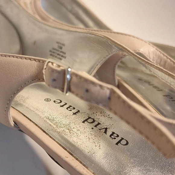 David Tate Bella leather sling back  SZ 10 - Picture 6 of 9